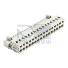 1-conductor male connector, CAGE CLAMP&reg;, 2.5 mm&sup2;, light gray
