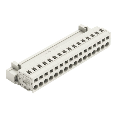 1-conductor male connector, CAGE CLAMP&reg;, 2.5 mm&sup2;, light gray