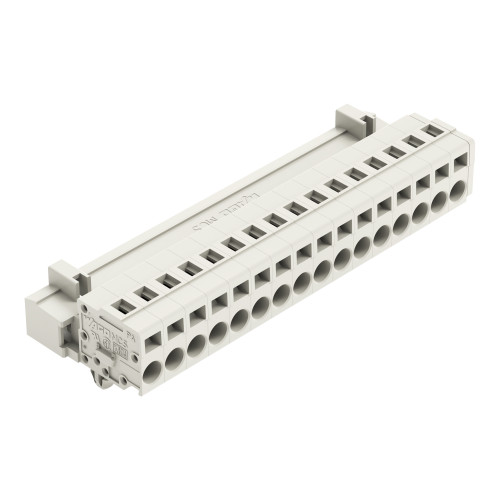 1-conductor male connector, CAGE CLAMP&reg;, 2.5 mm&sup2;, light gray