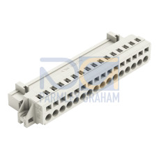 1-conductor male connector, CAGE CLAMP&reg;, 2.5 mm&sup2;, light gray