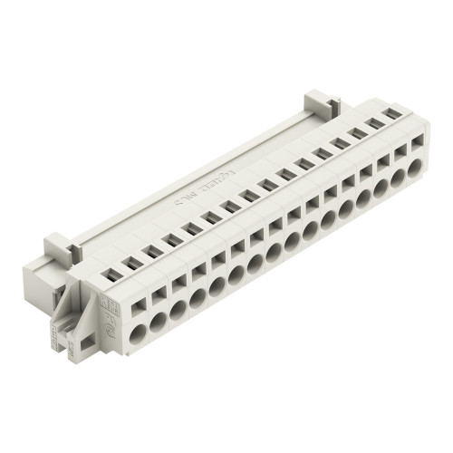 1-conductor male connector, CAGE CLAMP&reg;, 2.5 mm&sup2;, light gray