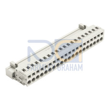 1-conductor male connector, CAGE CLAMP&reg;, 2.5 mm&sup2;, light gray