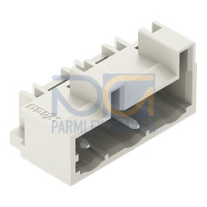 THT male header, 1.0 x 1.0 mm solder pin, angled, light gray