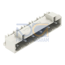 THT male header, 1.2 x 1.2 mm solder pin, angled, light gray