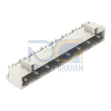 THT male header, 1.2 x 1.2 mm solder pin, angled, light gray