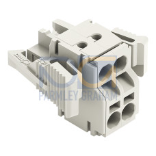 2-conductor female connector, Push-in CAGE CLAMP&reg;, 2.5 mm&sup2;, light gray