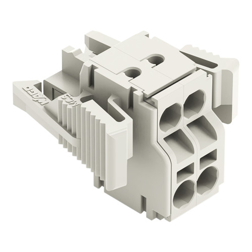 2-conductor female connector, Push-in CAGE CLAMP&reg;, 2.5 mm&sup2;, light gray
