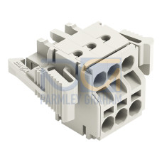2-conductor female connector, Push-in CAGE CLAMP&reg;, 2.5 mm&sup2;, light gray