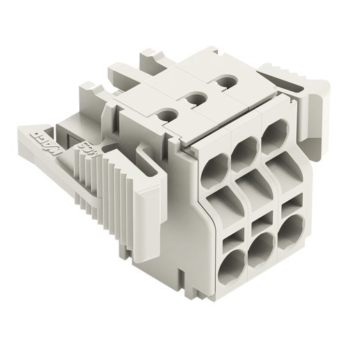 2-conductor female connector, Push-in CAGE CLAMP&reg;, 2.5 mm&sup2;, light gray
