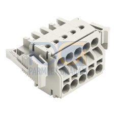 2-conductor female connector, Push-in CAGE CLAMP&reg;, 2.5 mm&sup2;, light gray