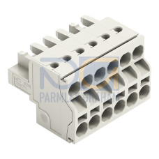 2-conductor female connector, Push-in CAGE CLAMP&reg;, 2.5 mm&sup2;, light gray