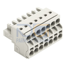2-conductor female connector, Push-in CAGE CLAMP&reg;, 2.5 mm&sup2;, light gray