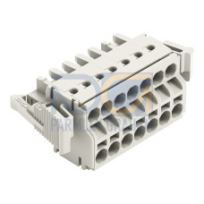 2-conductor female connector, Push-in CAGE CLAMP&reg;, 2.5 mm&sup2;, light gray