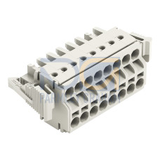 2-conductor female connector, Push-in CAGE CLAMP&reg;, 2.5 mm&sup2;, light gray