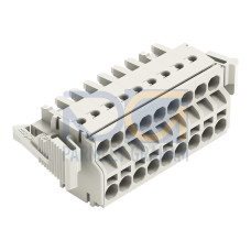 2-conductor female connector, Push-in CAGE CLAMP&reg;, 2.5 mm&sup2;, light gray