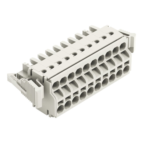 2-conductor female connector, Push-in CAGE CLAMP&reg;, 2.5 mm&sup2;, light gray