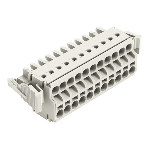 2-conductor female connector, Push-in CAGE CLAMP&reg;, 2.5 mm&sup2;, light gray
