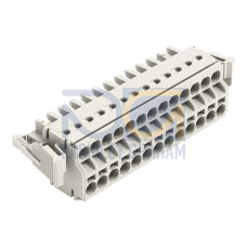 2-conductor female connector, Push-in CAGE CLAMP&reg;, 2.5 mm&sup2;, light gray