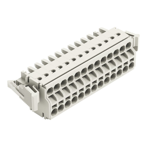 2-conductor female connector, Push-in CAGE CLAMP&reg;, 2.5 mm&sup2;, light gray