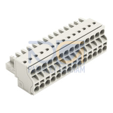 2-conductor female connector, Push-in CAGE CLAMP&reg;, 2.5 mm&sup2;, light gray