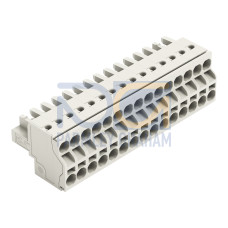 2-conductor female connector, Push-in CAGE CLAMP&reg;, 2.5 mm&sup2;, light gray