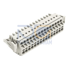 2-conductor female connector, Push-in CAGE CLAMP&reg;, 2.5 mm&sup2;, light gray