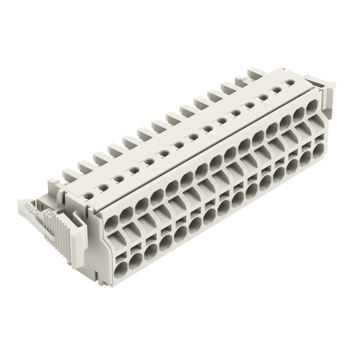 2-conductor female connector, Push-in CAGE CLAMP&reg;, 2.5 mm&sup2;, light gray