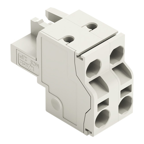 2-conductor female connector, Push-in CAGE CLAMP&reg;, 2.5 mm&sup2;, light gray