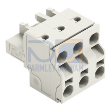 2-conductor female connector, Push-in CAGE CLAMP&reg;, 2.5 mm&sup2;, light gray