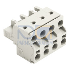2-conductor female connector, Push-in CAGE CLAMP&reg;, 2.5 mm&sup2;, light gray