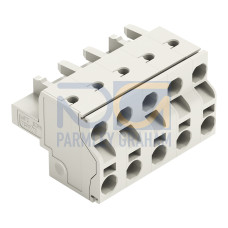 2-conductor female connector, Push-in CAGE CLAMP&reg;, 2.5 mm&sup2;, light gray