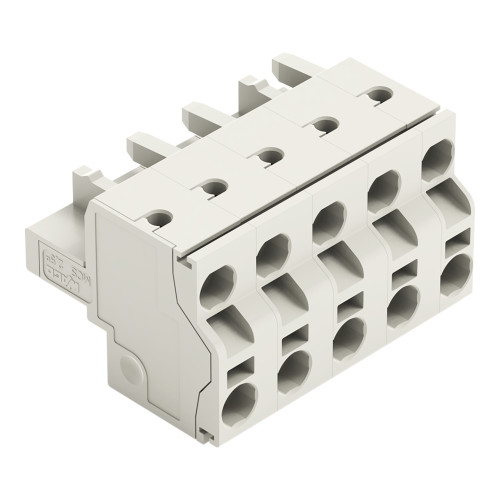 2-conductor female connector, Push-in CAGE CLAMP&reg;, 2.5 mm&sup2;, light gray