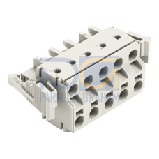 2-conductor female connector, Push-in CAGE CLAMP&reg;, 2.5 mm&sup2;, light gray