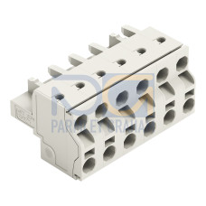 2-conductor female connector, Push-in CAGE CLAMP&reg;, 2.5 mm&sup2;, light gray