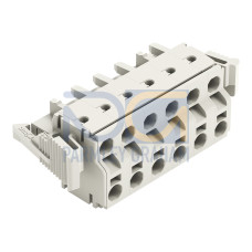 2-conductor female connector, Push-in CAGE CLAMP&reg;, 2.5 mm&sup2;, light gray