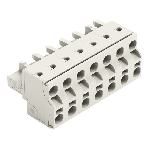 2-conductor female connector, Push-in CAGE CLAMP&reg;, 2.5 mm&sup2;, light gray