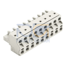 2-conductor female connector, Push-in CAGE CLAMP&reg;, 2.5 mm&sup2;, light gray