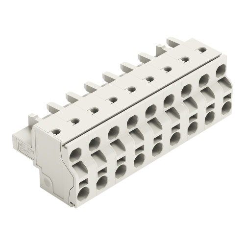 2-conductor female connector, Push-in CAGE CLAMP&reg;, 2.5 mm&sup2;, light gray