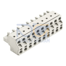 2-conductor female connector, Push-in CAGE CLAMP&reg;, 2.5 mm&sup2;, light gray