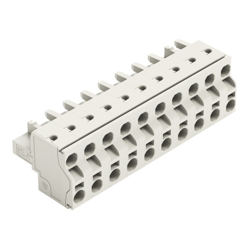 2-conductor female connector, Push-in CAGE CLAMP&reg;, 2.5 mm&sup2;, light gray