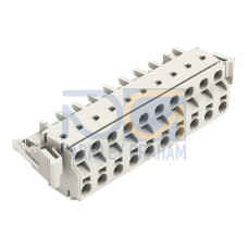 2-conductor female connector, Push-in CAGE CLAMP&reg;, 2.5 mm&sup2;, light gray