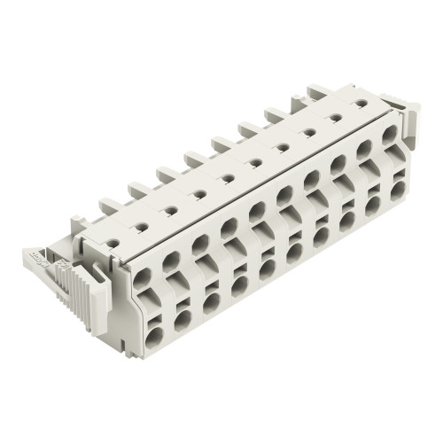 2-conductor female connector, Push-in CAGE CLAMP&reg;, 2.5 mm&sup2;, light gray
