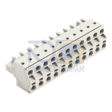 2-conductor female connector, Push-in CAGE CLAMP&reg;, 2.5 mm&sup2;, light gray