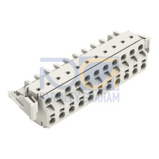 2-conductor female connector, Push-in CAGE CLAMP&reg;, 2.5 mm&sup2;, light gray