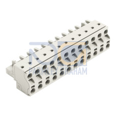 2-conductor female connector, Push-in CAGE CLAMP&reg;, 2.5 mm&sup2;, light gray