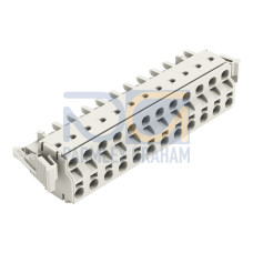 2-conductor female connector, Push-in CAGE CLAMP&reg;, 2.5 mm&sup2;, light gray