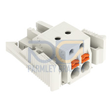 1-conductor female connector, push-button, Push-in CAGE CLAMP&reg;, light gray