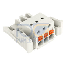1-conductor female connector, push-button, Push-in CAGE CLAMP&reg;, light gray