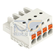 1-conductor female connector, push-button, Push-in CAGE CLAMP&reg;, light gray