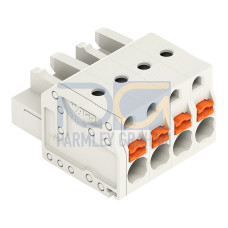 1-conductor female connector, push-button, Push-in CAGE CLAMP&reg;, light gray